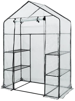 Складной парник Neo Tools 195x143x73 см с 4 полками, ПВХ пленка, зеленый цвет