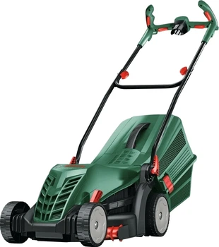 Електрична газонокосарка Bosch UniversalRotak 34-405, потужність 1300 Вт, ширина скошування 34 см, об'єм травозбірника 40 л, висот