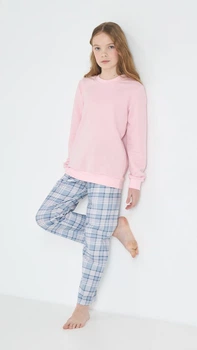 Піжама дитяча тепла ellen stay in bed gpf 0580/00/01 122см рожева/сіра