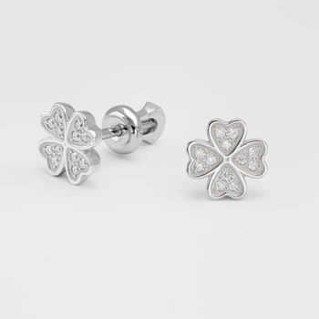 Сережки LUNET з білого золота, з діамантами 338541121