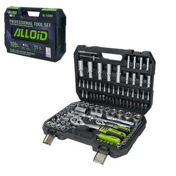 Alloid Base. Универсальный набор инструмента 109 пр. Трещотка 72 зб.