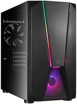 Корпус SilverStone Fara FAV1MB-PRO без БП, 2xUSB3.0, 2xUSB2.0, 1x120мм, ARGB VGA 379мм, LCS ready, TG боковая панель, mATX, черный.