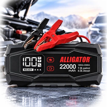 Бустер Зарядний Пускове Пристрій 1000А старт 22000 mAh 12В Alligator Jump Starter 3в1 (JS845)