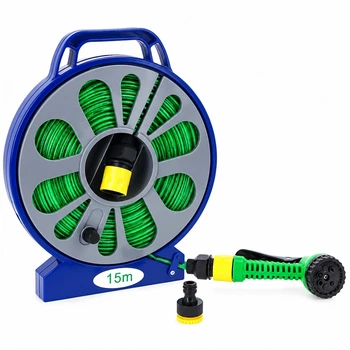 Шланг для полива Garden Hose 15 м с катушкой и распылителем, садовый набор для полива (BB-4302)