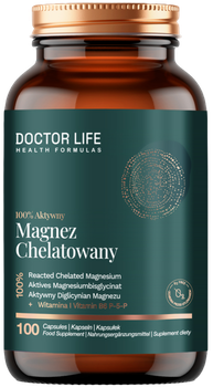 Магній Doctor Life Magnez Chelatowany 100% Активний 100 капсул (5908062065102)