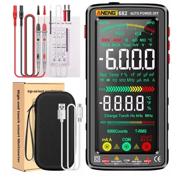 Мультиметр 682 ANENG True RMS, 6000 відліків, автоматичний, кольоровий VA-дисплей NCV