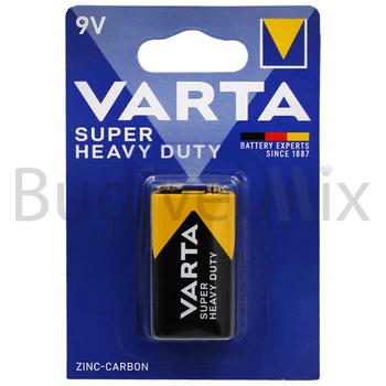 Батарейка VARTA Longlife 6F22 BLI 1 Zinc-carbon крона сольова (цинково-вугільна) 1 шт