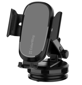 Автотримач для телефону Dashboard Car Wireless Charger, Black, 15 Вт ColorWay 000358367