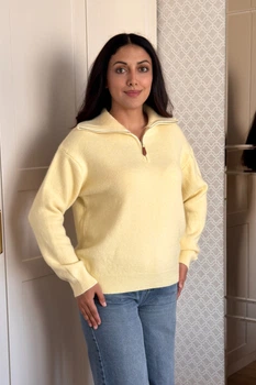 Светр INEDIT 10638 Light-Yellow ONE SIZEшт.