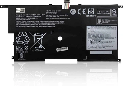 Акумулятор для Lenovo ThinkPad X1 Carbon Gen 3 2015 15,2V 50Wh 3290mAh 00HW002 00HW003