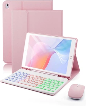 Чохол з клавіатурою та мишею для iPad 10.2/10.5 Bluetooth QWERTZ RGB
