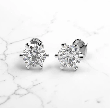 Сережки золоті "Сяйво" 585 проби з діамантами 102-10040/1/5/7
