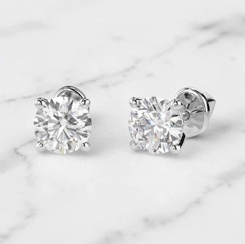 Сережки золоті "Сяйво" 585 проби з діамантами 102-10012/1/5