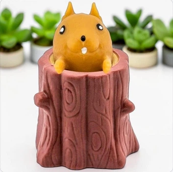 Фуфлик игрушка антистресс жмякалка выскочка белка