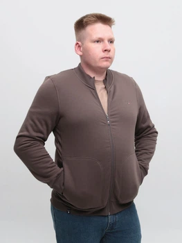 Толстовка чоловіча коричнева на флісі 9237-08 2XL