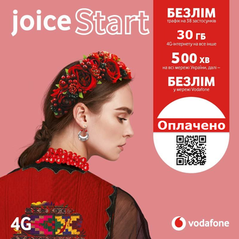 Стартовий пакет Vodafone Joice Start Special Рік без абонплат