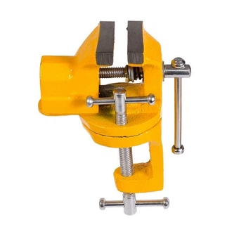 Тиски слесарные поворотные MASTERTOOL, 40 мм. Yellow (07-0200) 4746288