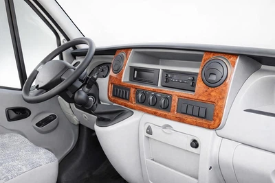 Накладки на панель приборов (2004-2010) Алюминий для Renault Master