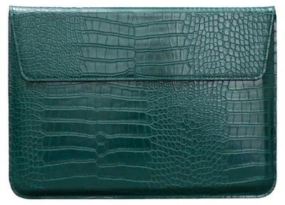 Чохол-папка Leather Crocodile Macbook 16.2/16/15 Green