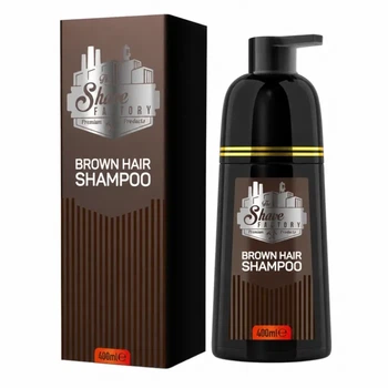 Шампунь-фарба для волосся та бороди The Shave Factory Brown Hair коричневий 400 мл