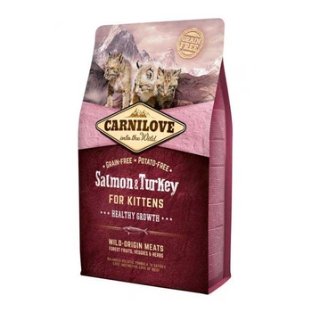 Сухий корм з лососем та індичкою Carnilove Kitten Salmon Turkey Карнілов для кошенят 2 кг