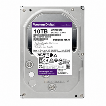 Жесткий диск Western Digital Purple Pro 10 ТБ 3.5" SATA III (WD102PURP)