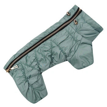 Зимний комбинезон для собак на молнии Dogs Bomba Comfort мята R-64 7р