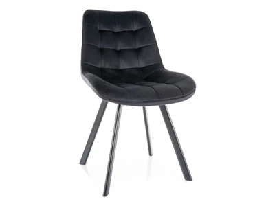 Стул MONTI VELVET вращающийся 180° металл черный 51х60х88 см велюр черный