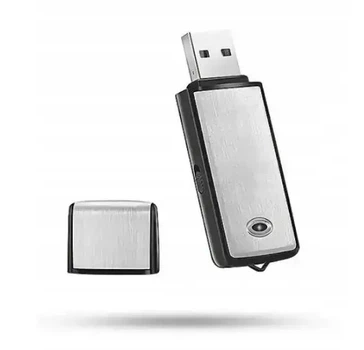 Диктофон USB флешка для записи разговоров с активацией пластик черный 63×20×9 мм портативный 8 Гб памяти