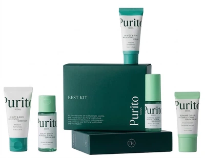 Zestaw do pielęgnacji twarzy Purito Środek do mycia twarzy 30 ml + Tonik 30 ml + Serum 15 ml + Krem 15 ml + Lotion przeciwsłoneczny Spf 50+ 15 ml (8809563103645)