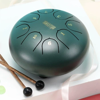 Глюкофон "Happy Drum" 8 нот колір Зелений камінь