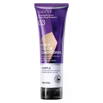 Тонуючий кондиціонер для волосся SADOER Purple Color Fixing Conditioner проти жовтизни з кератином, 250 г