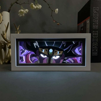 Многослойный Ночник лампа аниме Jotaro Kujo ДжоДжо светильник Джотаро Jojo RGB (ZDD- 258)