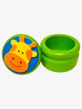 Дерев'яна скринька для молочних зубів Viga Toys Зубна фея Жираф, зелена (53911)