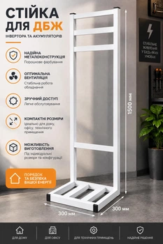Стійка для інвертора та акумулятора 1500×300×300 мм