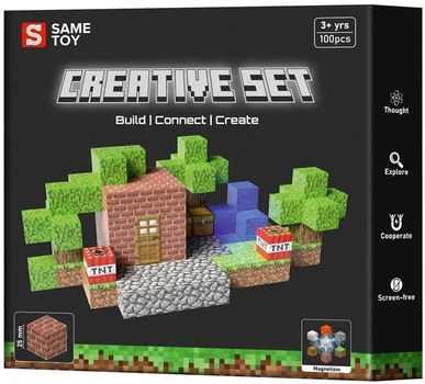 Магнитный конструктор 100 элементов пластик разноцветный Same Toy Creative Set Vault