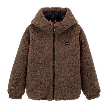 Куртка для дівчинки тепла Joiks Teddy Хутряна Молочний Шоколад 116 см