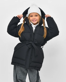 Пуховик для дівчинки X-Woyz DT-8379-8 58149 146 см чорний