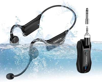 Беспроводной микрофон KIMAFUN KM-GWP91 2.4G IP67 для фитнес-тренера, йоги, спиннинга и аквааэробики