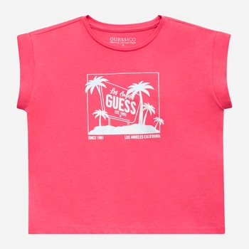 Підліткова футболка для дівчинки Guess 801062632 164 см Рожева (1159848322)