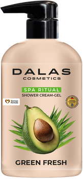Dalas Cosmetics Крем-гель для душу GREEN FRESH, 550 мл