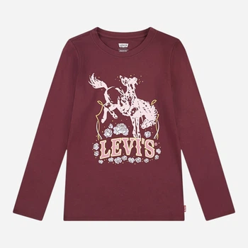 Подростковый лонгслив для девочки Levi's 9400899 146-152 см Бордовый (1159858665)