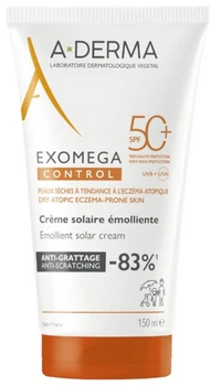 Емолентний крем для обличчя та тіла A-Derma Exomega Control SPF 50+, 150 мл