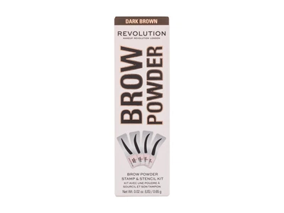 Пудра-трафарет для брів Makeup Revolution Brow Powder Stamp & Stencil Dark Brown, 0,7 г