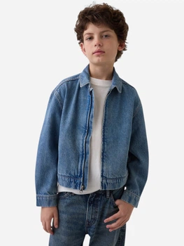Подростковая джинсовая куртка для мальчика GAP 903862892 140 см Синяя (1159859229)