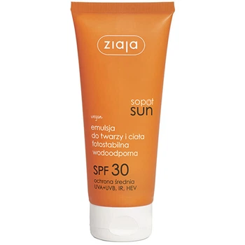 Эмульсия для загара для лица и тела Ziaja Sun Sun SPF 30, 100 мл