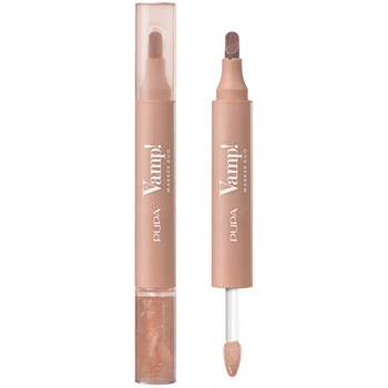 Тинт-маркер для губ и масляный блеск для губ Pupa Vamp! Marker Duo 004 Spicy Raspberry, 4 мл