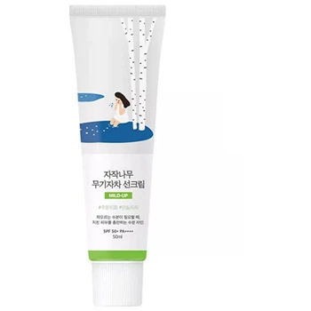 Солнцезащитный крем Round Lab Birch Juice Moisture Mild-Up SPF 50+, 50 мл