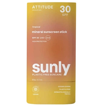 Минеральный солнцезащитный стик Attitude Tropical Sunly SPF 30, 60 г