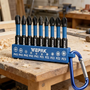 Набор бит ударных VEPAK PH1–PH3, PZ1–PZ3 50 мм